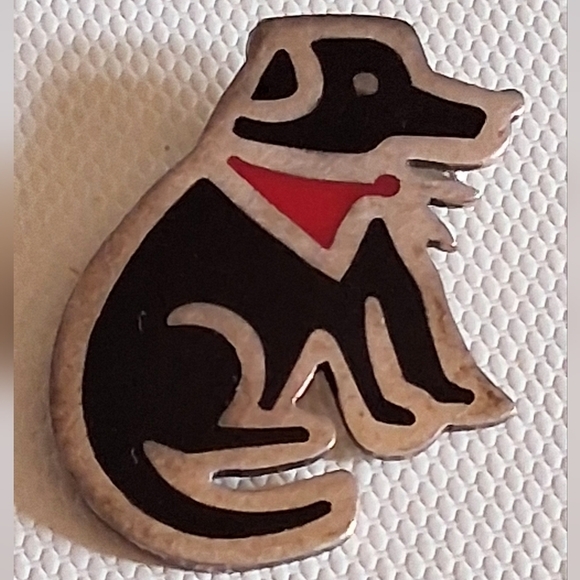 Anne Harvey Jewelry - * Vintage Anne Harvey Mexico 925 Black Dog Pin Brooch